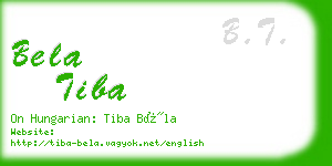 bela tiba business card